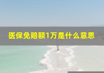 医保免赔额1万是什么意思