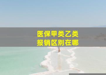 医保甲类乙类报销区别在哪