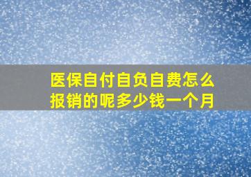 医保自付自负自费怎么报销的呢多少钱一个月