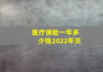 医疗保险一年多少钱2022年交