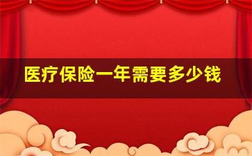 医疗保险一年需要多少钱