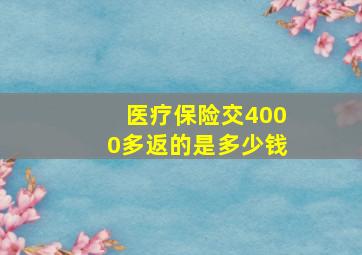 医疗保险交4000多返的是多少钱