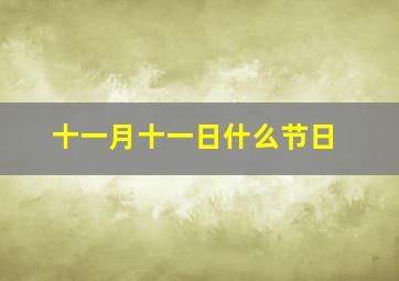 十一月十一日什么节日