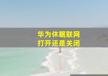 华为休眠联网打开还是关闭