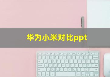 华为小米对比ppt