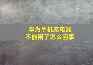 华为手机充电器不能用了怎么回事