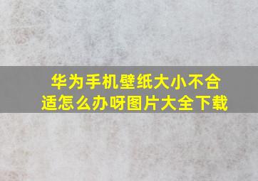 华为手机壁纸大小不合适怎么办呀图片大全下载