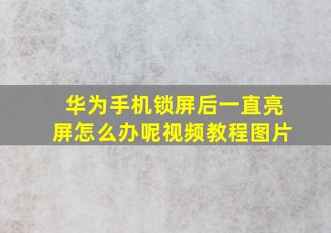 华为手机锁屏后一直亮屏怎么办呢视频教程图片