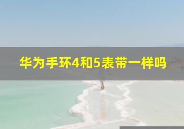 华为手环4和5表带一样吗