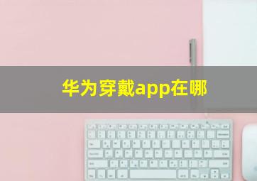 华为穿戴app在哪