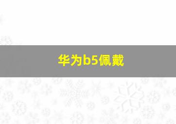 华为b5佩戴