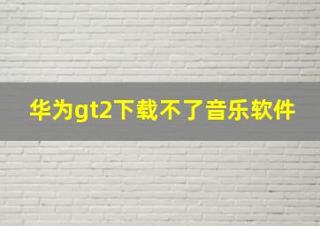 华为gt2下载不了音乐软件