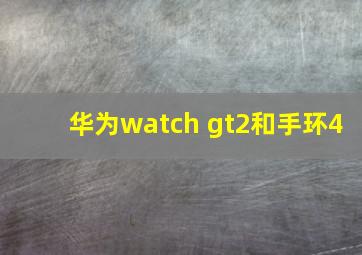 华为watch gt2和手环4