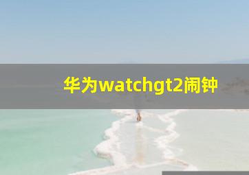 华为watchgt2闹钟