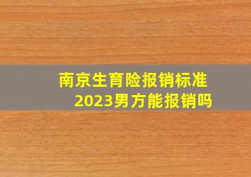 南京生育险报销标准2023男方能报销吗