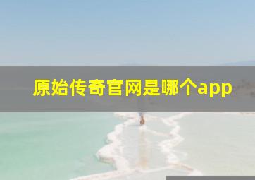 原始传奇官网是哪个app