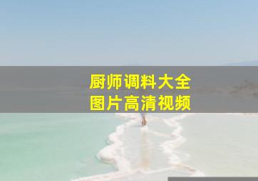 厨师调料大全图片高清视频