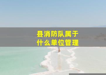 县消防队属于什么单位管理