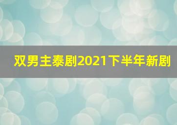 双男主泰剧2021下半年新剧