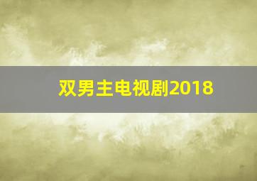 双男主电视剧2018