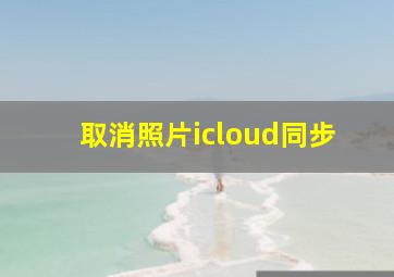 取消照片icloud同步