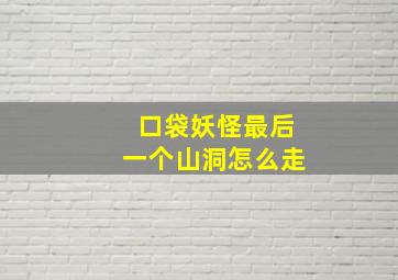 口袋妖怪最后一个山洞怎么走