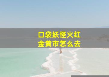 口袋妖怪火红金黄市怎么去