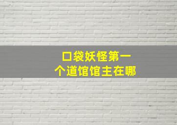 口袋妖怪第一个道馆馆主在哪