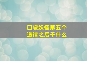 口袋妖怪第五个道馆之后干什么