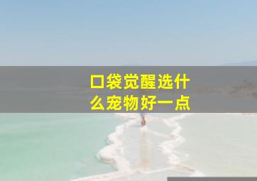 口袋觉醒选什么宠物好一点