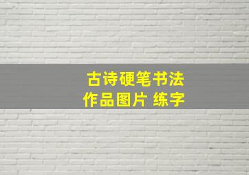 古诗硬笔书法作品图片 练字