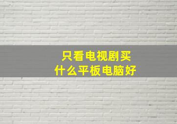 只看电视剧买什么平板电脑好