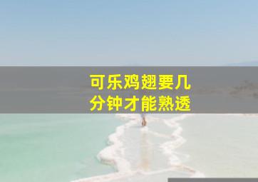 可乐鸡翅要几分钟才能熟透