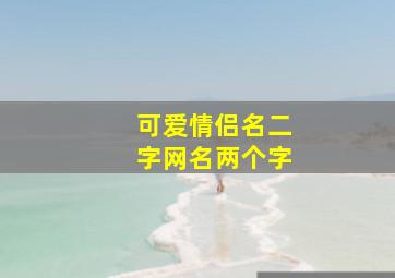 可爱情侣名二字网名两个字