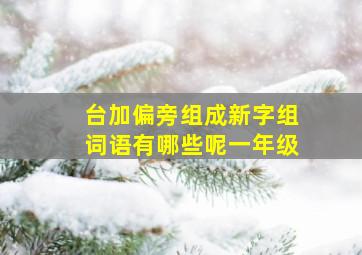 台加偏旁组成新字组词语有哪些呢一年级