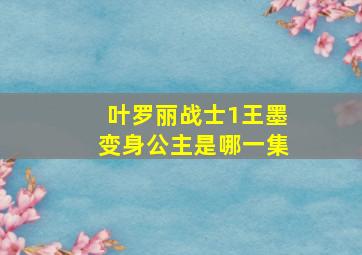 叶罗丽战士1王墨变身公主是哪一集