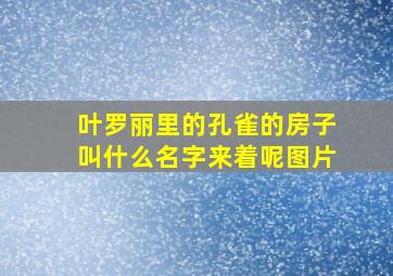 叶罗丽里的孔雀的房子叫什么名字来着呢图片