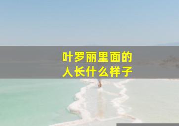 叶罗丽里面的人长什么样子