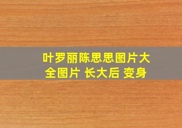 叶罗丽陈思思图片大全图片 长大后 变身