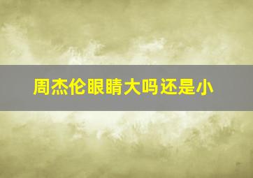 周杰伦眼睛大吗还是小