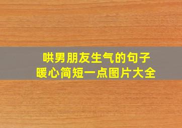 哄男朋友生气的句子暖心简短一点图片大全