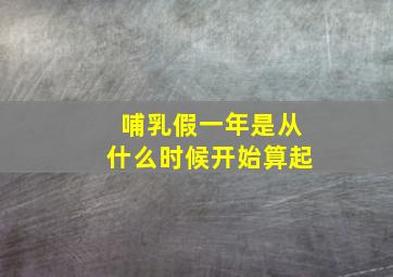 哺乳假一年是从什么时候开始算起