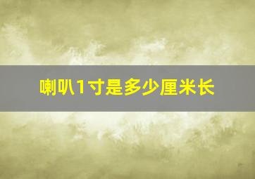 喇叭1寸是多少厘米长