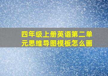 四年级上册英语第二单元思维导图模板怎么画