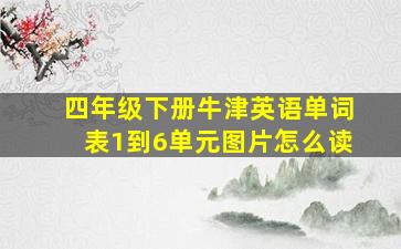 四年级下册牛津英语单词表1到6单元图片怎么读