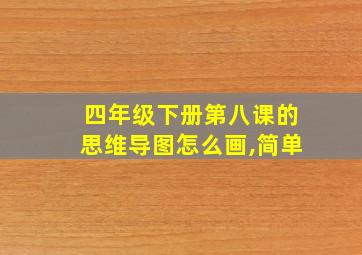 四年级下册第八课的思维导图怎么画,简单