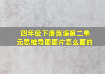 四年级下册英语第二单元思维导图图片怎么画的