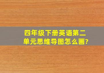 四年级下册英语第二单元思维导图怎么画?