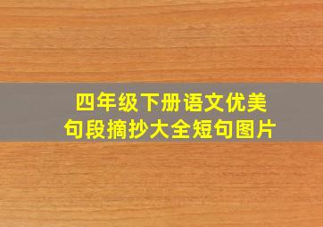 四年级下册语文优美句段摘抄大全短句图片