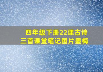 四年级下册22课古诗三首课堂笔记图片墨梅